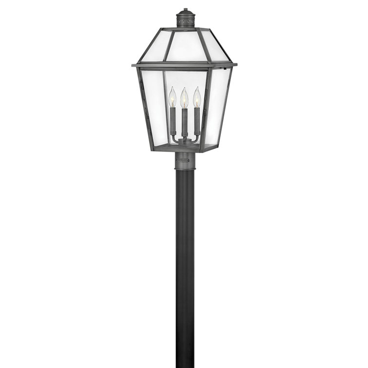 Nouvelle Heritage Blackened Brass 3-Light Outdoor LED Lantern