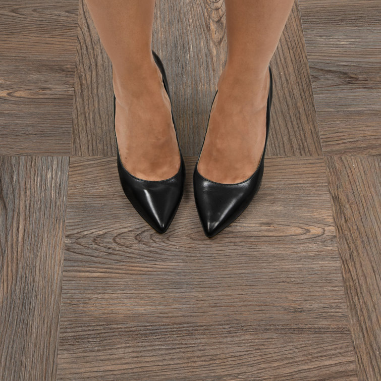 Rustic Brown and Gray Vinyl Peel and Stick Floor Tiles