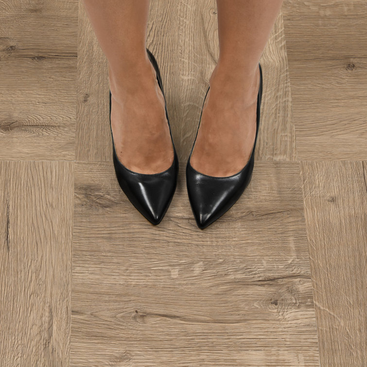 Brown 12'' x 12'' Vinyl Peel and Stick Floor Tiles