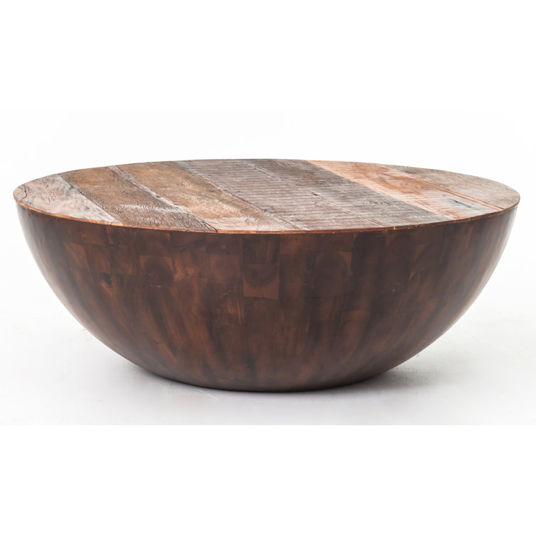 Ryan Round Brown Reclaimed Wood Coffee Table