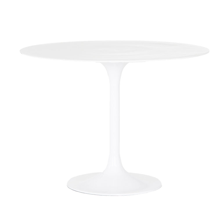 White Powder Coated Aluminum Minimalist Outdoor Accent Table