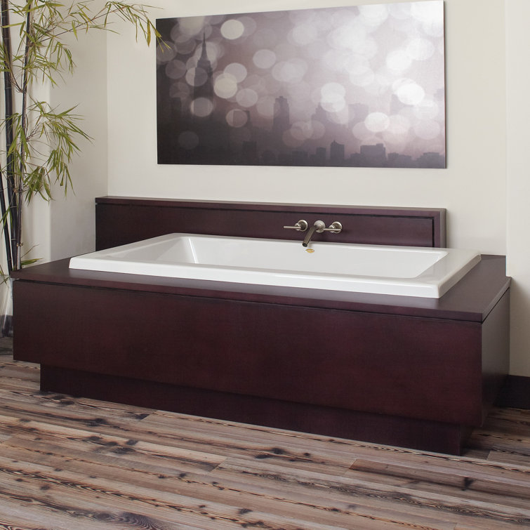 Sia 66" White Acrylic Drop-in Soaking Bathtub