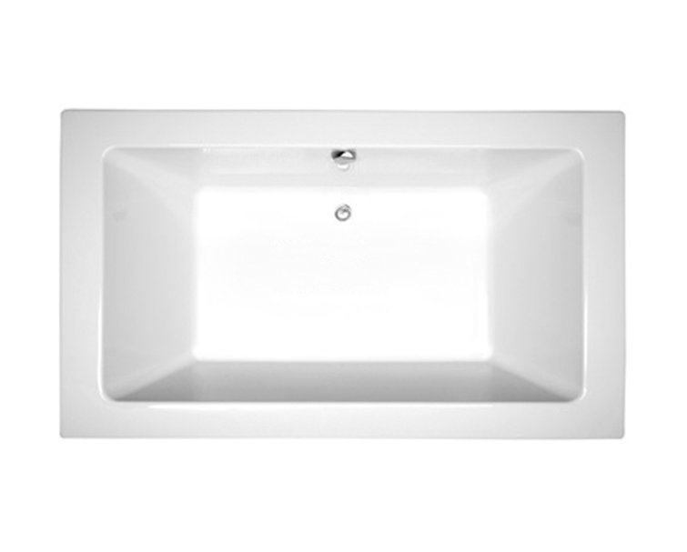Sia 66" White Acrylic Drop-in Soaking Bathtub
