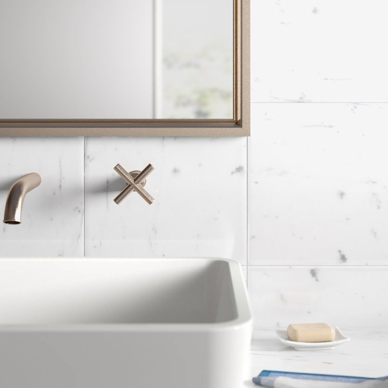 Calacatta Gold 12" x 12" Polished Marble Look Tile