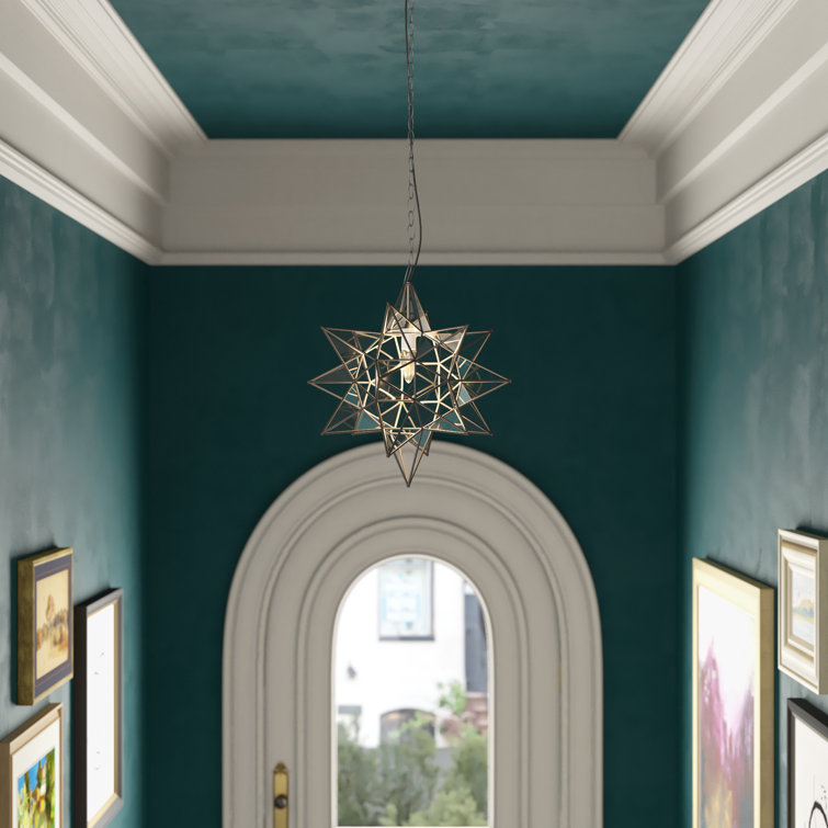Ethereal Brass Moravian Star 15" Pendant Light