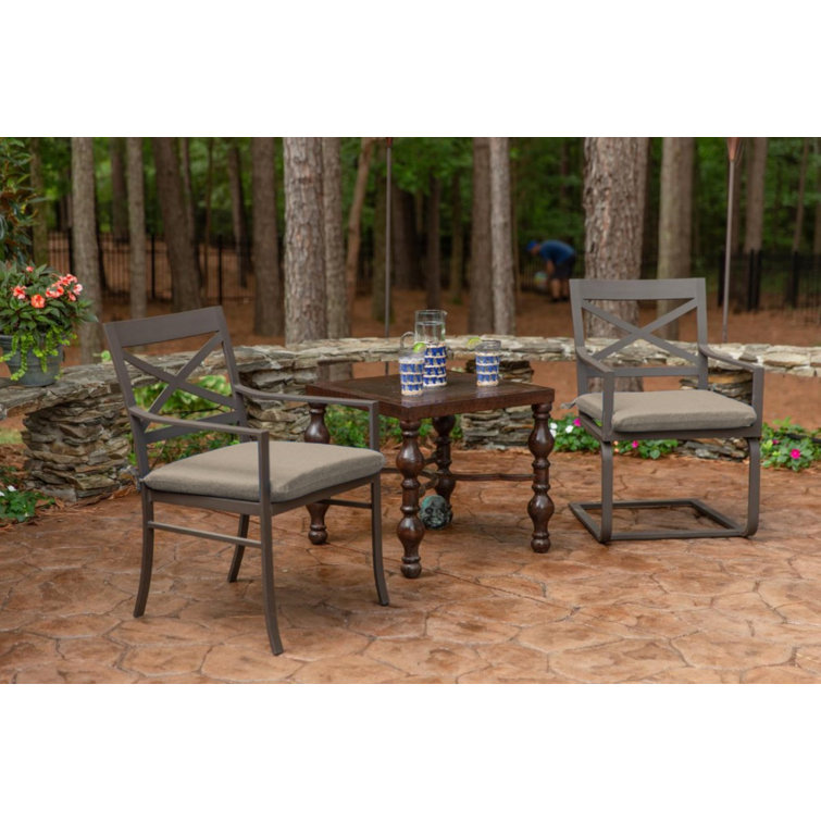18" x 18" Beige Sunbrella Outdoor Chair Cushions, Set of 2