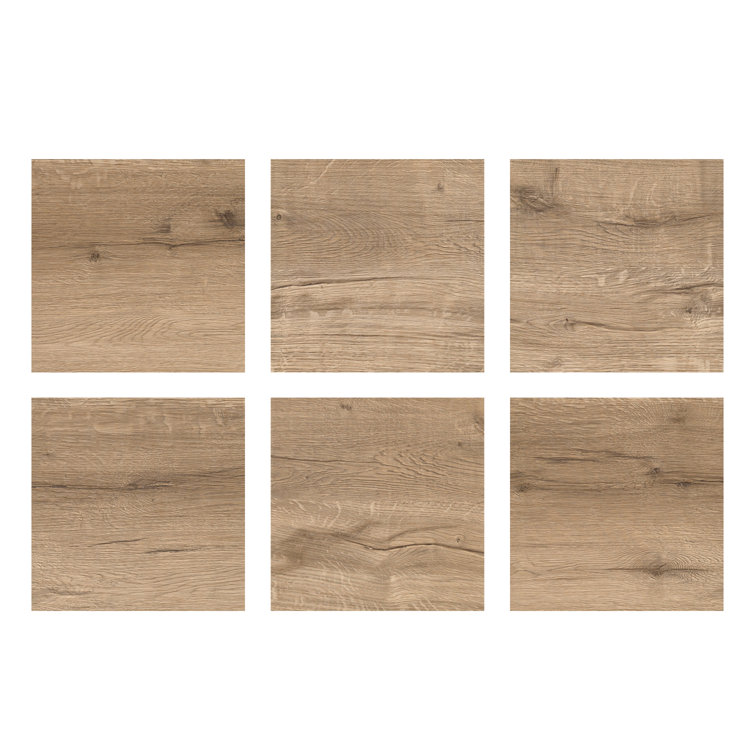 Brown 12'' x 12'' Vinyl Peel and Stick Floor Tiles