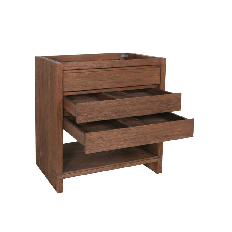 Kai 31" Brown Reclaimed Wood Vanity with Carrara Marble Top