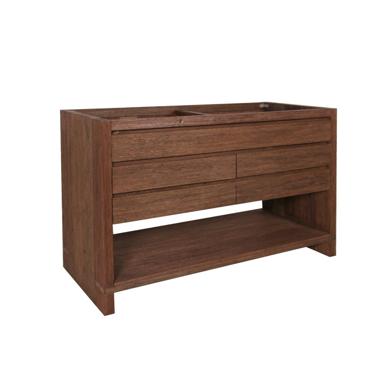 Refined Teak 48'' Double Free-Standing Vanity Base