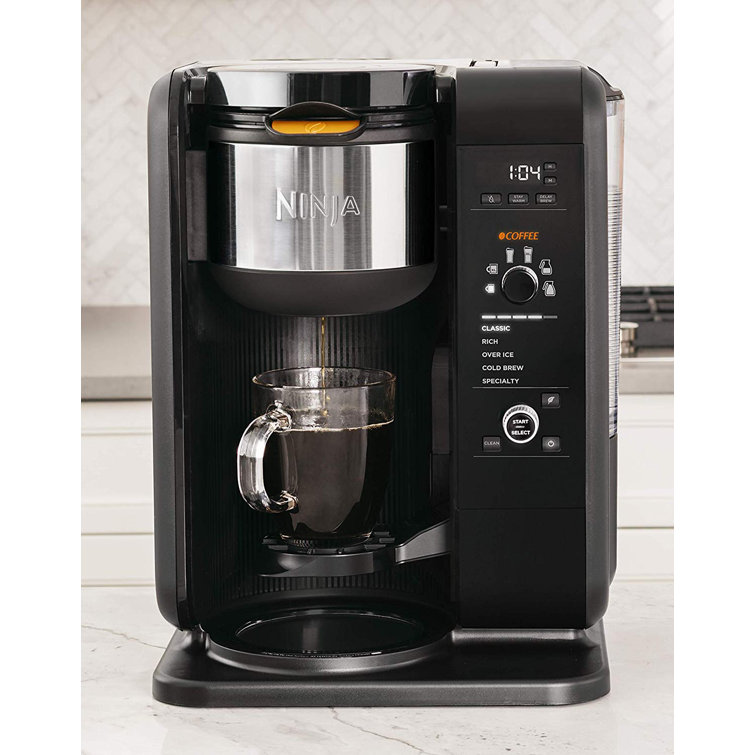 10-Cup Stainless & Black Coffee and Tea Brewing System with Thermal Carafe