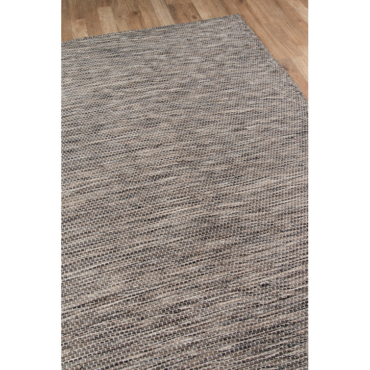 Natural Wool Flatweave Geometric Runner Rug