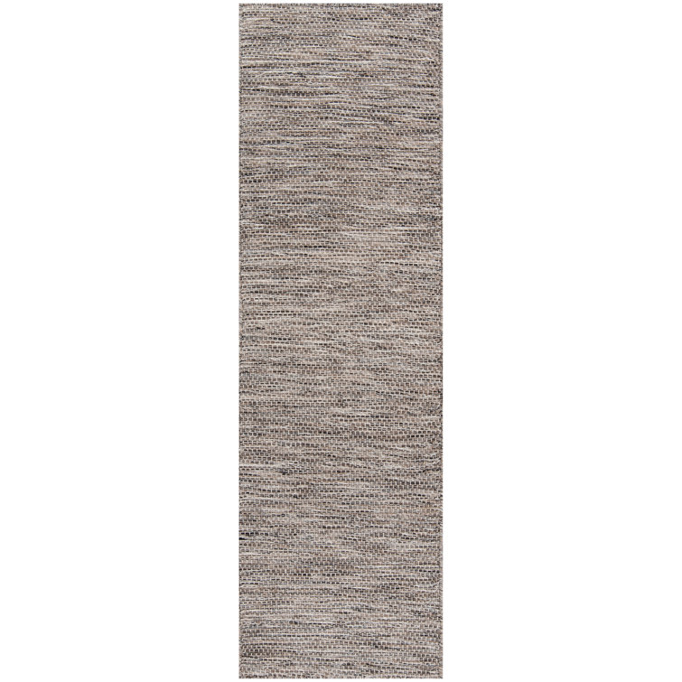 Natural Wool Flatweave Geometric Runner Rug