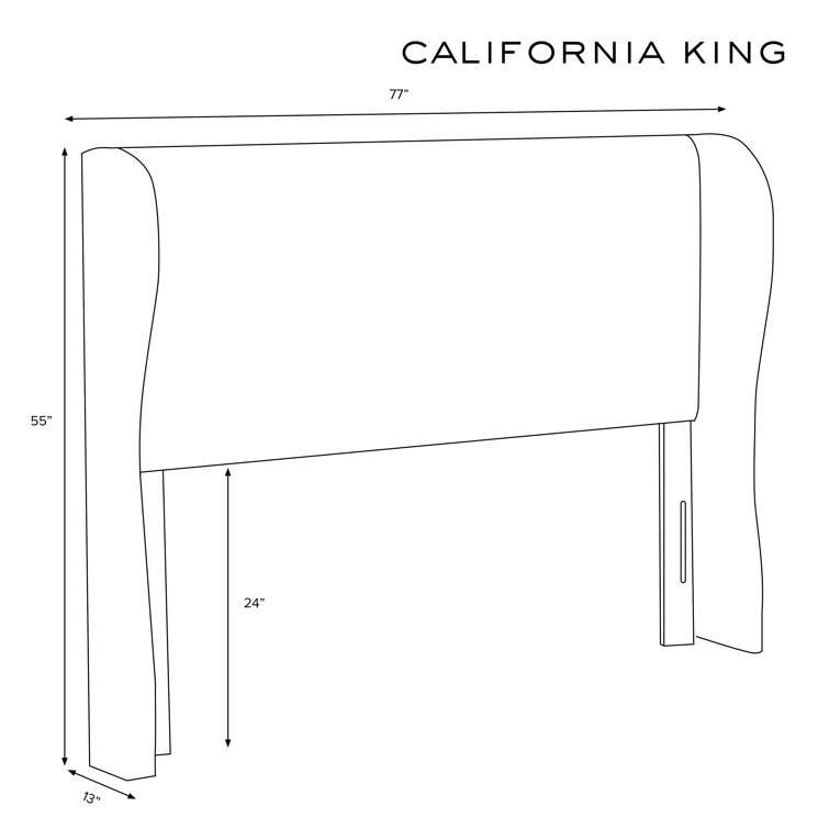 Zuma Natural Textured Linen Tufted California King Upholstered Headboard
