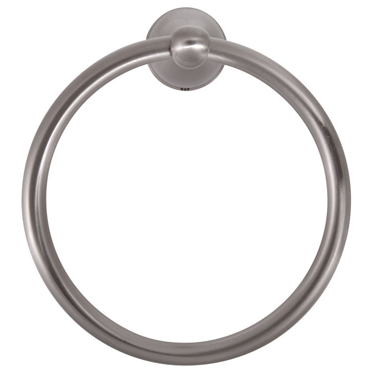 Brushed Nickel Wall Mounted Towel Ring with Zinc Base