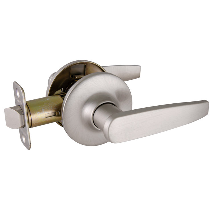 Satin Nickel Passage Hall and Closet Door Lever Handle
