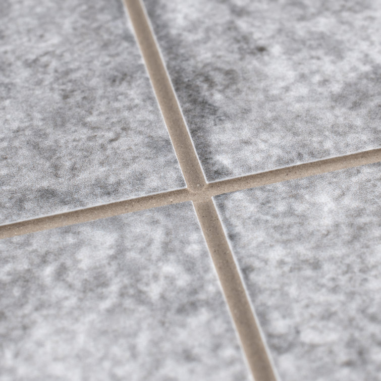 Vendome 18" Gray and White Porcelain Vintage Tile