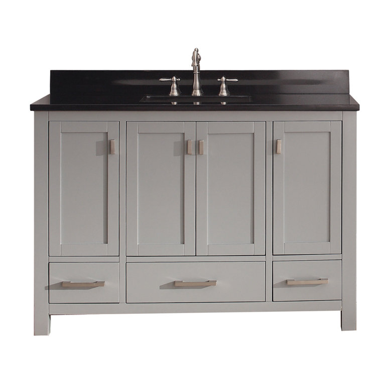 Chilled Gray 48" Stone Top Single Sink Vanity