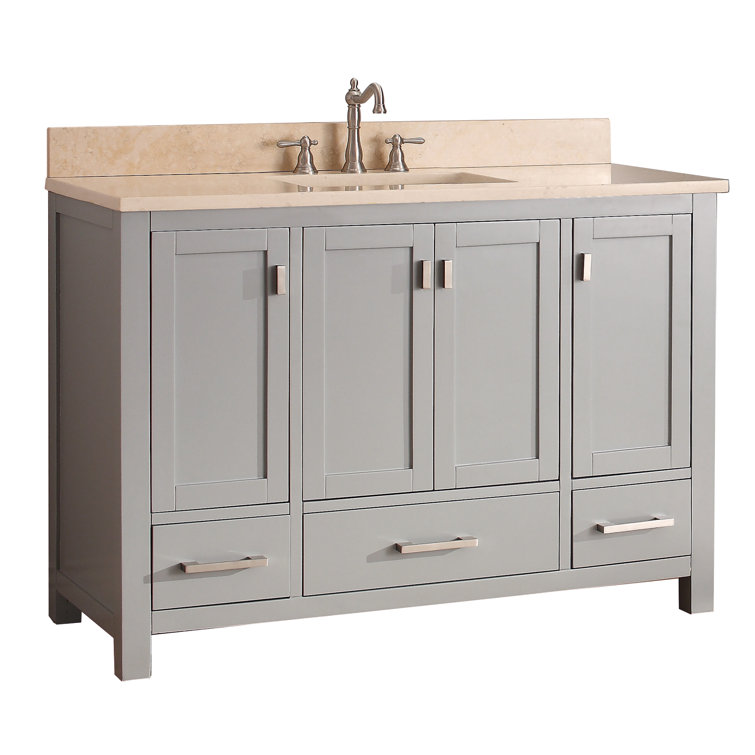 Chilled Gray 48" Stone Top Single Sink Vanity
