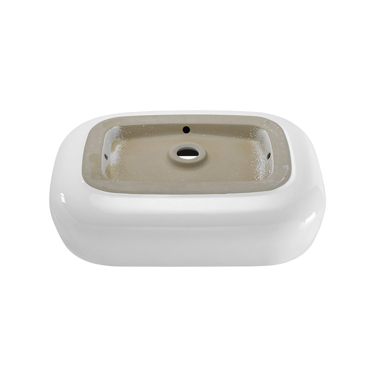 Chateau 22" Glossy White Ceramic Vessel Sink
