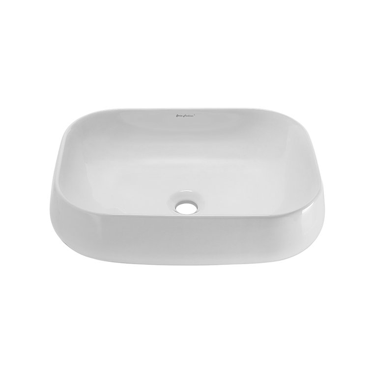 Chateau 22" Glossy White Ceramic Vessel Sink