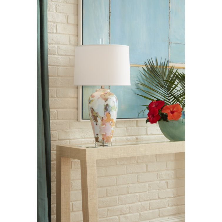 Gaston Natural Wood Base with 60'' Glass Top Console Table