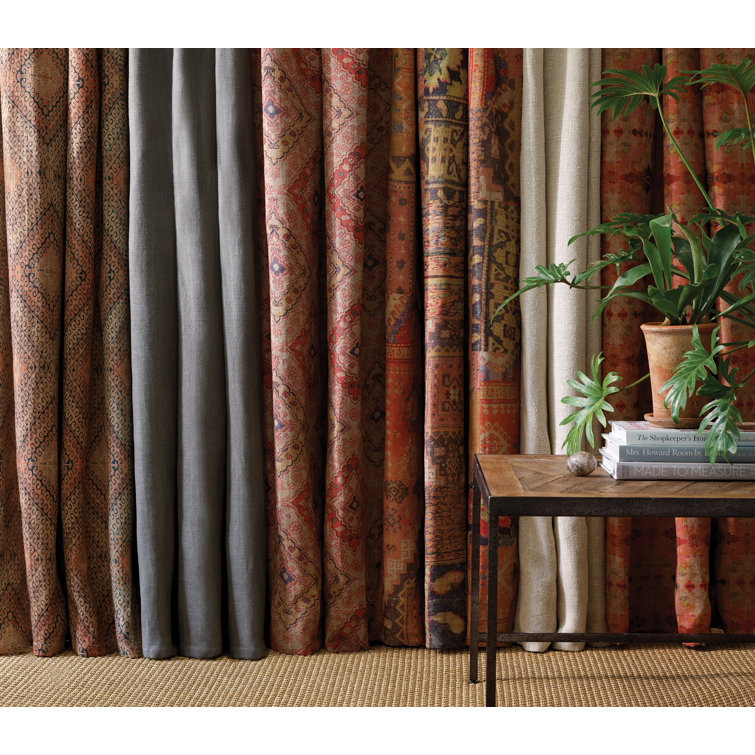 Anatolia Luxe Linen 50" x 108" Room-Darkening Pleated Curtain Panel