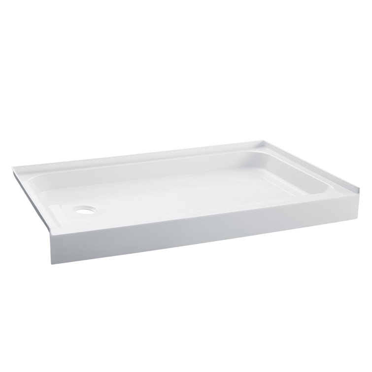 Voltaire 48" x 36" White Acrylic Single-Threshold Shower Base