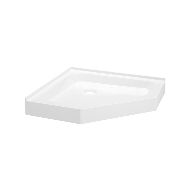 Voltaire 36" x 36" White Acrylic Neo-Angle Shower Base