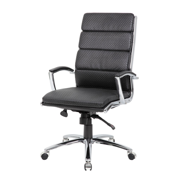 Black High-Back Leather Executive Swivel Office Chair