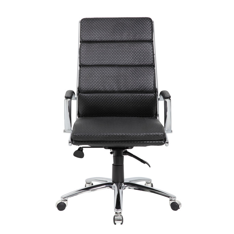 Black High-Back Leather Executive Swivel Office Chair