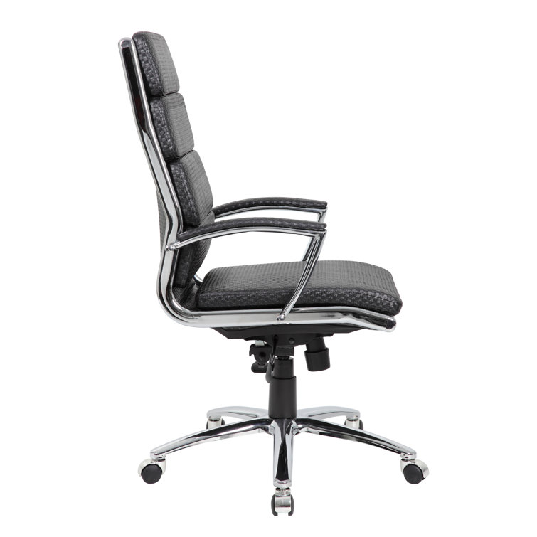 Black High-Back Leather Executive Swivel Office Chair
