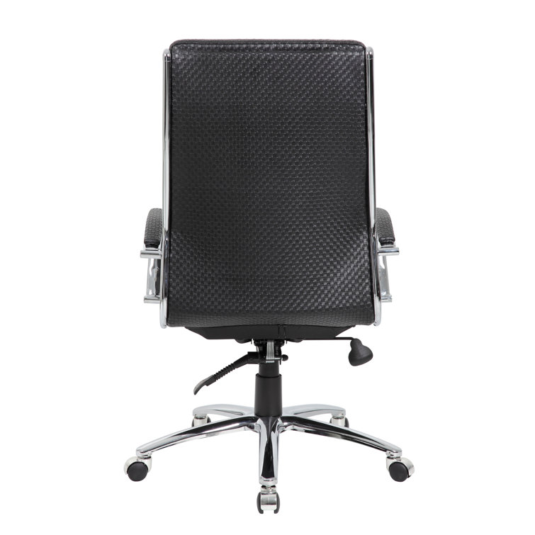 Black High-Back Leather Executive Swivel Office Chair