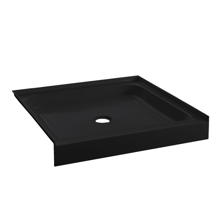Voltaire 36" x 36" Glossy Black Acrylic Shower Base