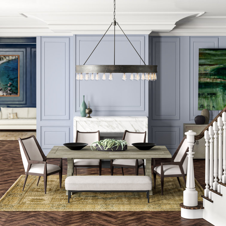 Aged Iron 20-Light Circular Candle Chandelier