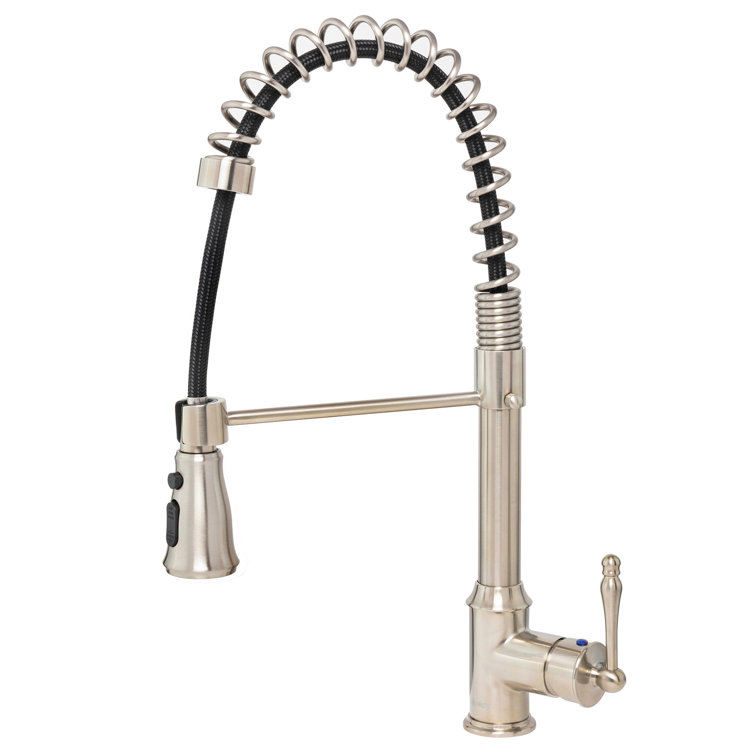 33-Inch Brushed Stainless Steel Farmhouse Kitchen Sink with Pull Down Faucet