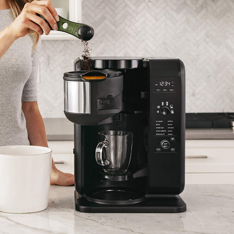 10-Cup Stainless & Black Coffee and Tea Brewing System with Thermal Carafe