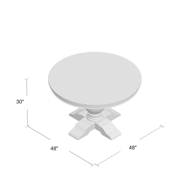 Transitional Weathered Teak 48" Round Reclaimed Wood Dining Table