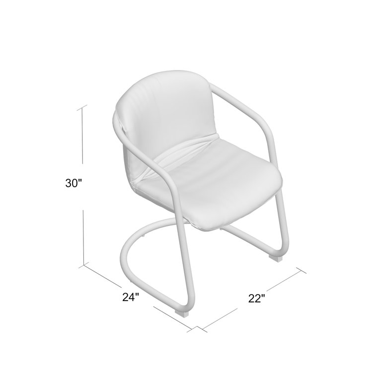 Chiavari Distressed Jet Brown Leather Upholstered Metal Side Chair