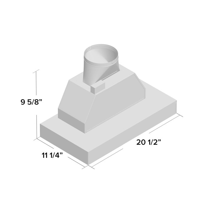 Stainless Steel 20" Convertible Insert Range Hood with Heat Sentry