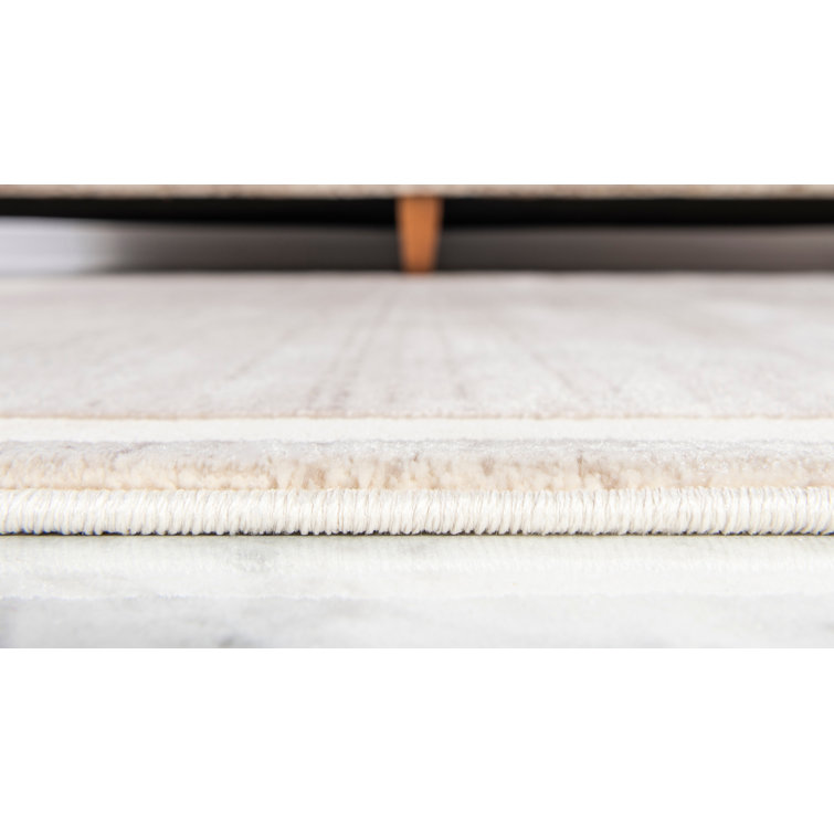 Manhattan Serenity Beige Rectangular Easy-Care Area Rug