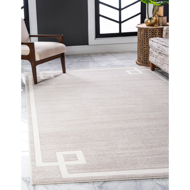 Manhattan Serenity Beige Rectangular Easy-Care Area Rug