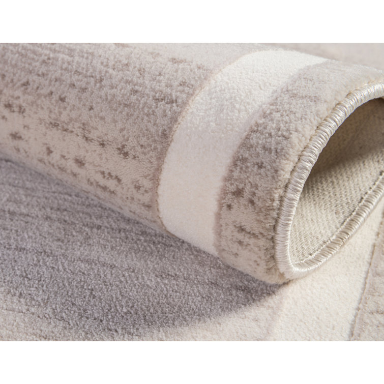 Manhattan Serenity Beige Rectangular Easy-Care Area Rug