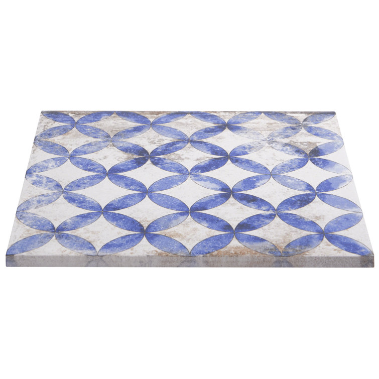 Gorham 8x8 Blue Matte Porcelain Encaustic Tile