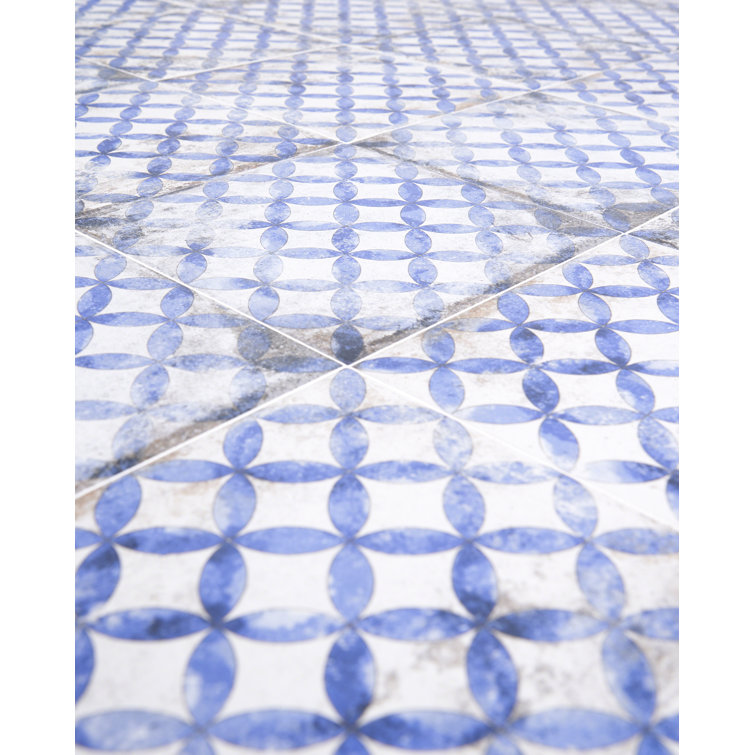 Gorham 8x8 Blue Matte Porcelain Encaustic Tile