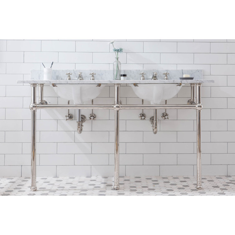 Embassy 60'' Double Sink Console with Marble Top