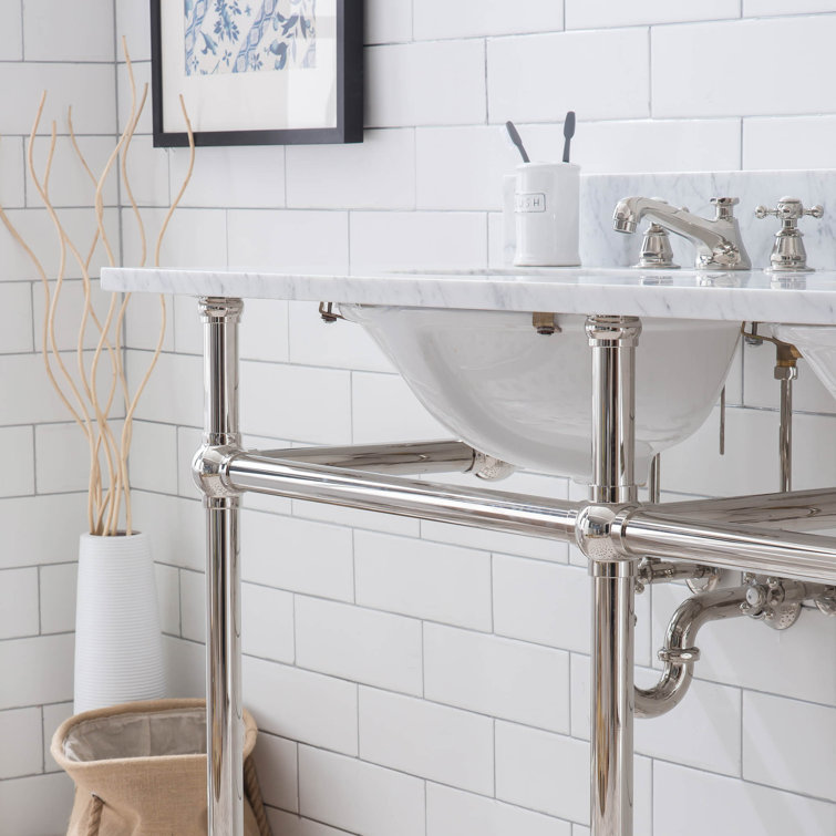 Embassy 60'' Double Sink Console with Marble Top