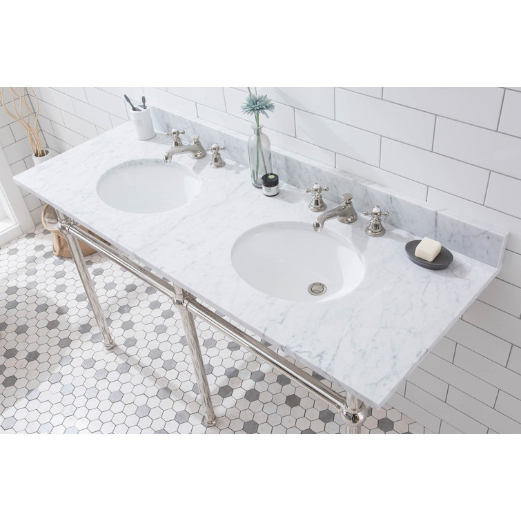 Embassy 60'' Double Sink Console with Marble Top
