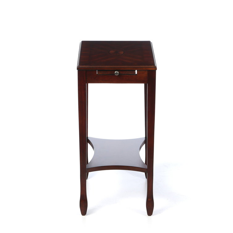 Plantation Cherry Rectangular Side Table with Storage Drawer