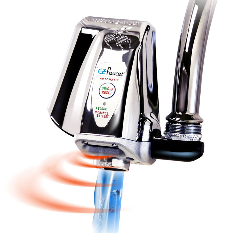 Chrome Automatic Touch-Free Faucet Adapter for Bathroom and Kitchen