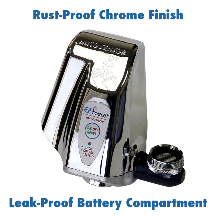 Chrome Automatic Touch-Free Faucet Adapter for Bathroom and Kitchen